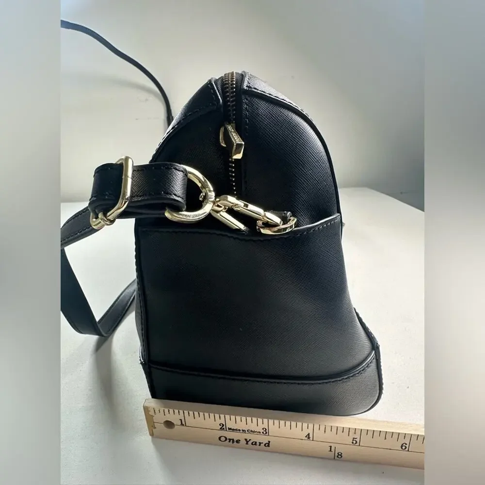 Tory Burch Robinson Bag Black With Crossbody Strap Saffiano Leather